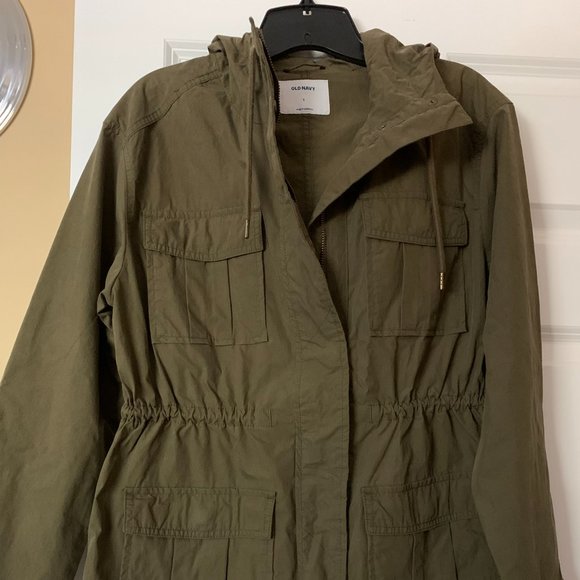 Green Old Navy Utility Jacket with Hood - Picture 1 of 4